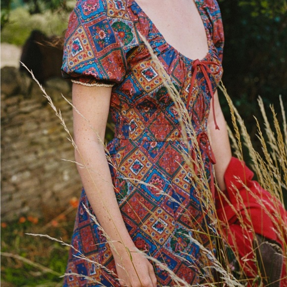 Christy Dawn Brynne Ruby patchwork Dress - Picture 2 of 4